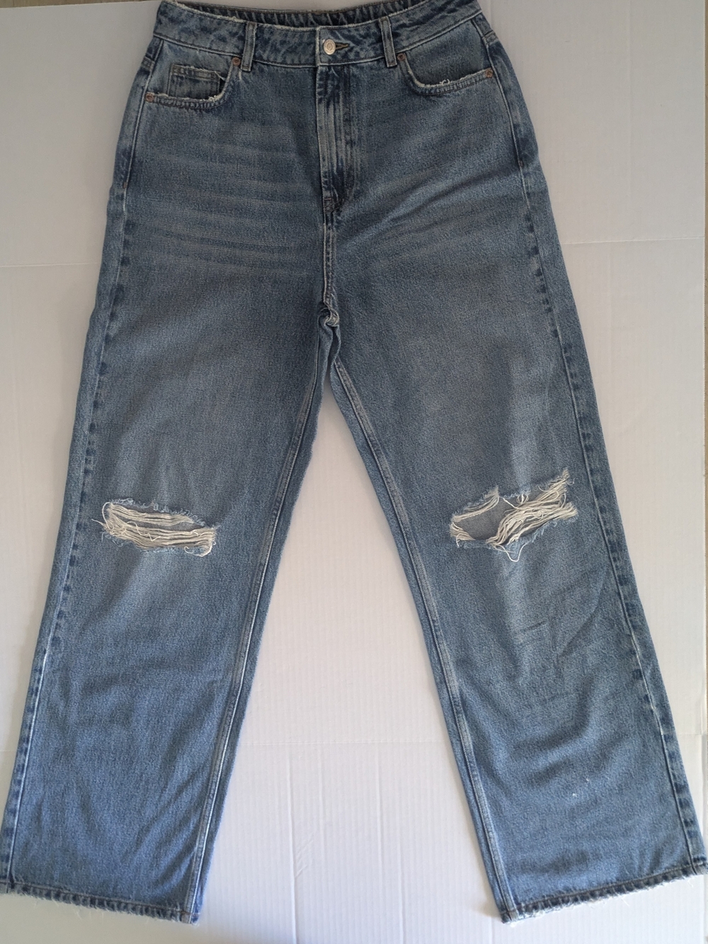 Baykanlar Women's Distressed Blue Denim Jeans- Size 12